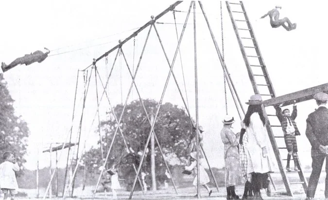20 Playground Fails That Turned Childhood Into an Extreme Sport 7 Back when playground safety was more like "Gee, you fell from a 4 meter swing on concrete? Don't be a crybaby"