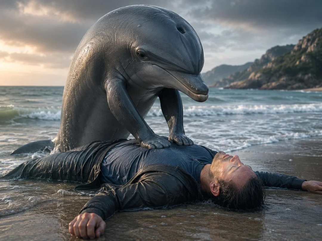 20 Cursed AI Images That Will Permanently Alter Your Brain Chemistry 7 Dolphin cpr