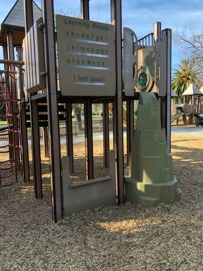 20 Playground Fails That Turned Childhood Into an Extreme Sport 3 If You’re A 10 Foot Child And Want To Learn Braille Do I Have The Playground For You!