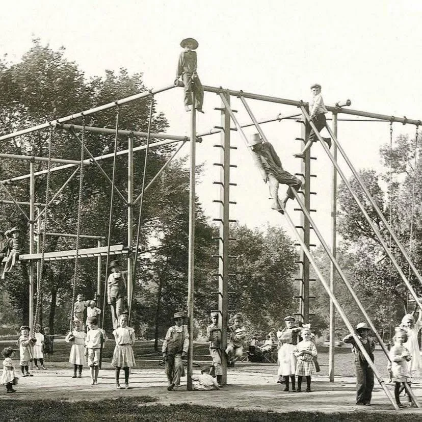 20 Playground Fails That Turned Childhood Into an Extreme Sport 17 The playground children had in the early 1900s.