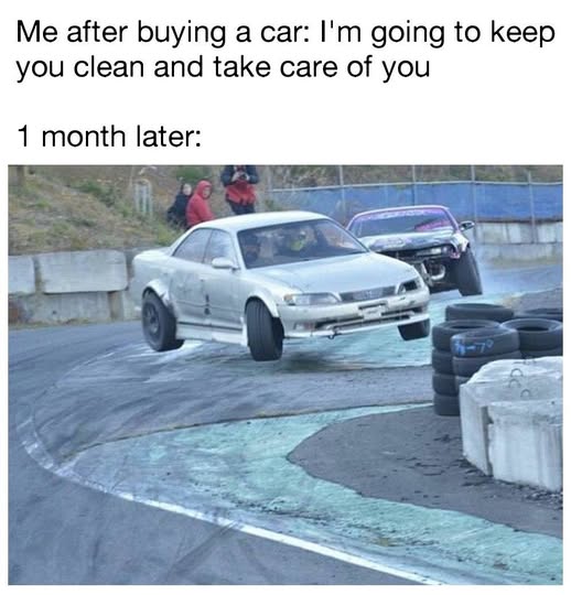 20 Car Memes For People Who Slap The Hood And Say "She’s Got Potential" 14 me after buying a car