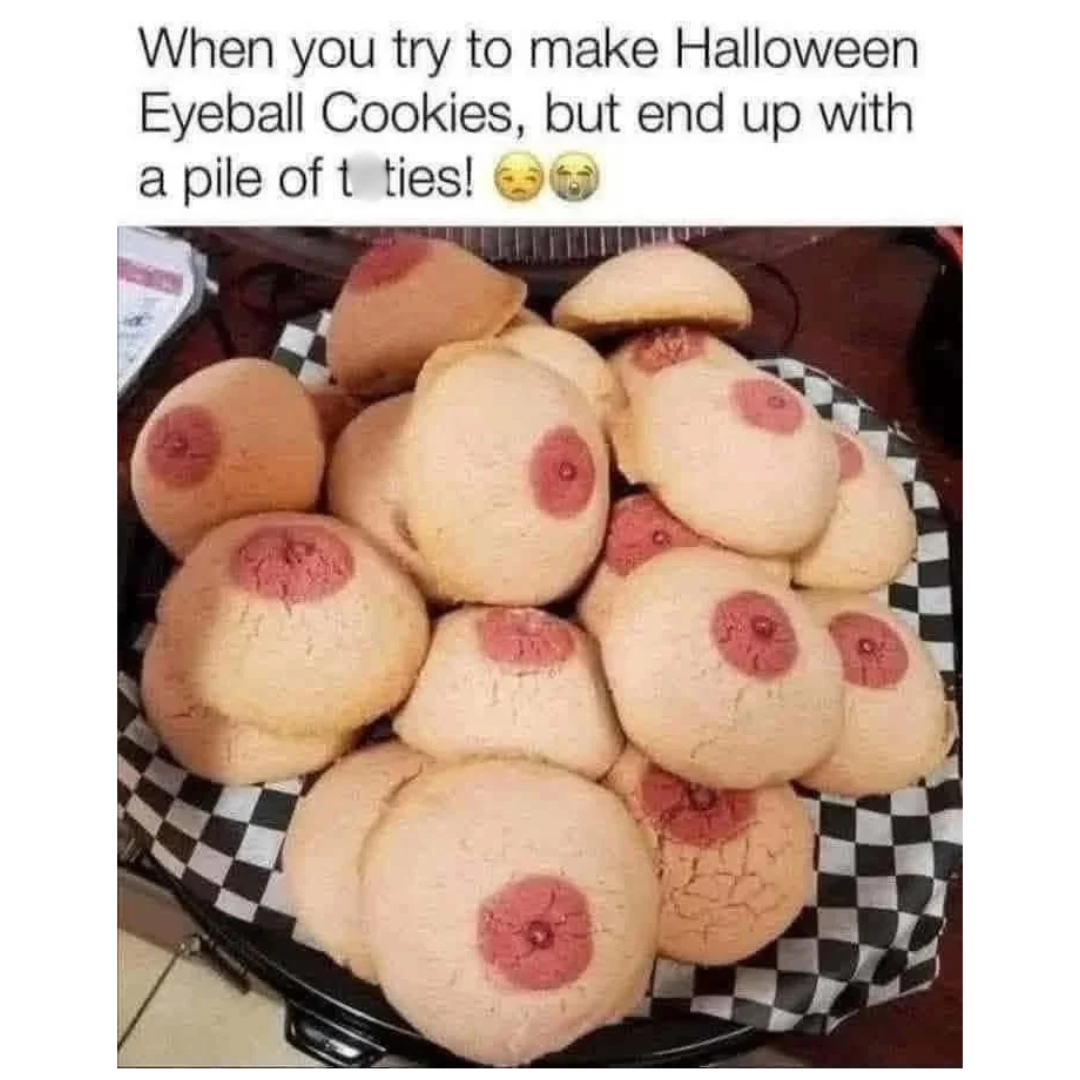 45 Hilarious Halloween Memes Possessed by Pure Nonsense 47 halloween eyeball cookies